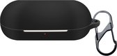 Somstyle Hoesje Geschikt voor Sony WF-C700N Draadloze Oordopjes - Zacht Siliconen met Clip – Zwart