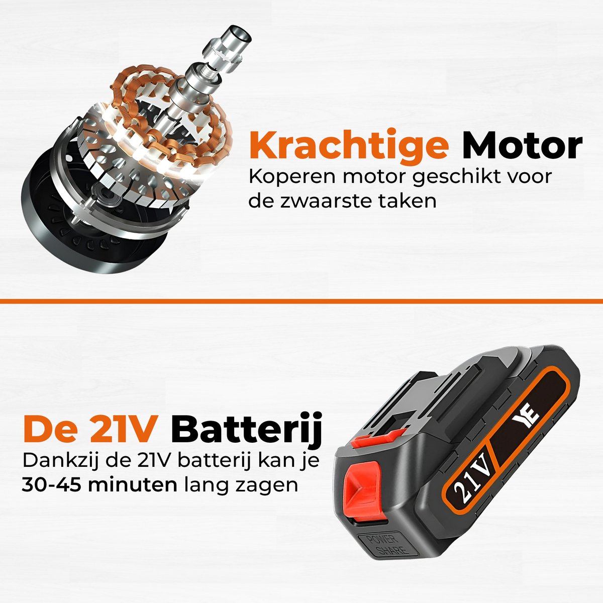 Mini tronçonneuse Dakta®, Incl. batterie, Scie électrique