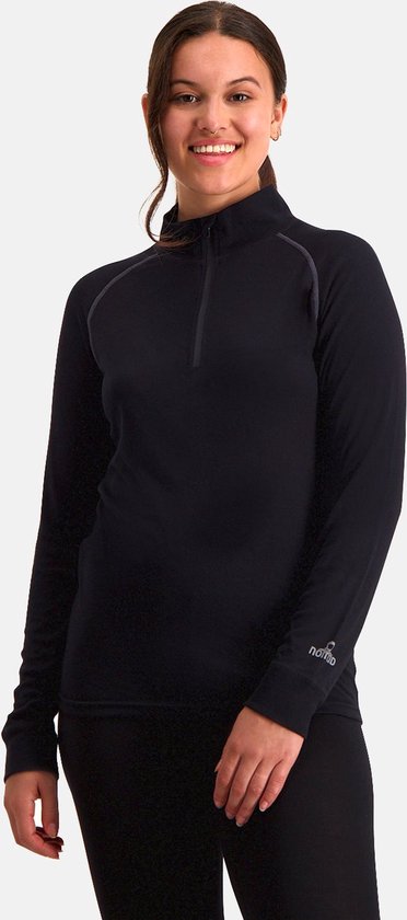 NOMAD Zip Neck Thermo Longsleeve Dames Zwart M Soft en flexibel thermisch. bol
