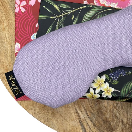 YoZenga oogkussen lijnzaad & biologische lavendel - Kleur: Lovely lilac - Ideaal bij hoofdpijn & stress klachten - Meditatie - Ontspanning - Yoga van YoZenga — afbeelding 2