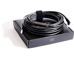 IQwire Carbon Black, 5m tetherkabel, met 1 Booster, low profile intelliconnect USB-C connectoren in metalen behuizing, camerakant haakse connector IQwire Carbon Black, 5m tetherkabel, met 1 Booster, low profile intelliconnect USB-C connectoren in metalen behuizing, camerakant haakse connector