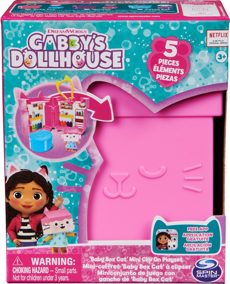 Gabby's Poppenhuis - speelset met clip met speelgoedfiguur en poppenhuisaccessoires - stijlen kunnen verschillen