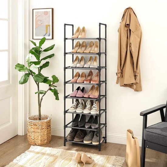 schoenenrek - planken, schoenenstandaard, hoog / schoenenorganizer ruimtebesparend, multifunctioneel,28D x 46W x 145H centimeter