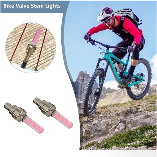 DrPhone FireFly V2 Futuristic - 2x Ventieldop met LED ROOD - Lichtsensor - Fiets Ventiel Licht voor o.a. fietsen, Mountainbikes etc — afbeelding 4