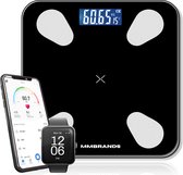 Pèse-personne numérique MM Brands - Balance intelligente avec analyse corporelle - Zwart