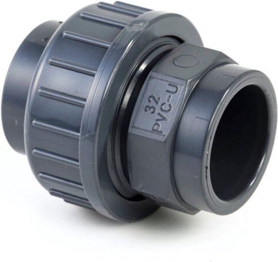 Druk PVC 3-delige koppeling - 63mm - 16 bar