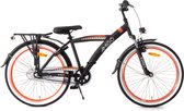 Vélo pour enfants AMIGO Roady - Vélo pour garçons de 24 pouces - Convient de 8 à 12 ans - Avec frein à rétropédalage - Zwart/ Oranje