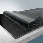 Scanpart Inductie Kookplaat - Beschermmat - 90 x 52 cm - Inductie Beschermer - Kookplaatbeschermer - Antislip - Rechthoek - Siliconen - Bestendig tot 230°C - Zwart