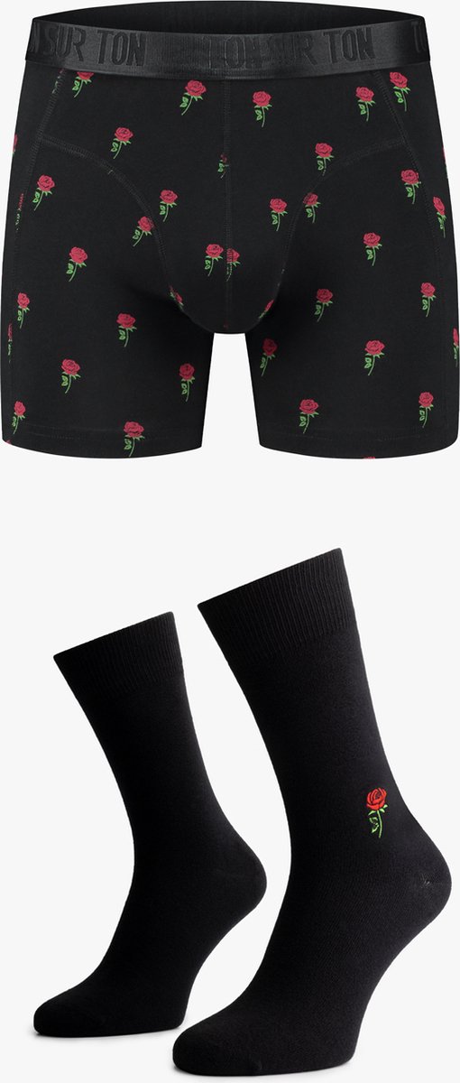 Ton Sur Ton - Cadeau voor Man - Heren Boxershort - Mannen sokken - La Rosa S/41-46