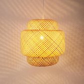 Delaveek-Bamboe handgeweven Hanglamp - E27 -In hoogte verstelbaar - Dia 40cm (lamp niet inbegrepen)
