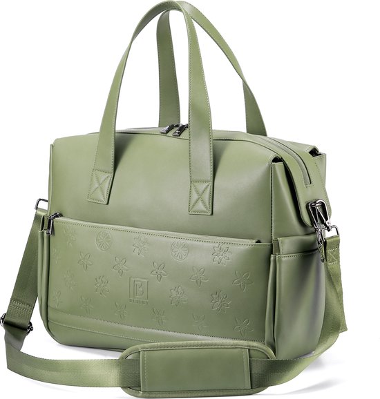Sac à langer en cuir végétalien Brisby Vert