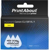 PrintAbout huismerk Inktcartridge CLI-581XL Y Geel Hoge capaciteit geschikt voor Canon