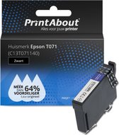 PrintAbout huismerk Inktcartridge T071 (C13T071140) Zwart geschikt voor Epson