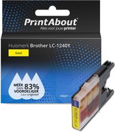 PrintAbout huismerk Inktcartridge LC-1240Y Geel geschikt voor Brother