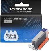 PrintAbout huismerk Inktcartridge CLI-526G Grijs geschikt voor Canon