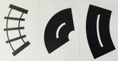 Washi stickers - 3 sets a 3 vellen - bochten autobaan en treinbaan - past bij washi autobaan