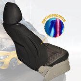 Autostoelhoezen voor Toyota RAV4 4. 2013-2019 in pasvorm, set van 2 stuks Bestuurder 1 + 1 passagierszijde PS - serie - PS708 - Zwart/witte naad