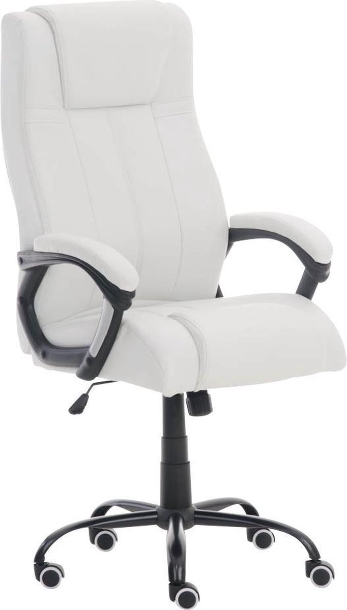 CLP Matador Bureaustoel - Ergonomisch - Voor volwassenen - Met armleuningen - Kunstleer - wit