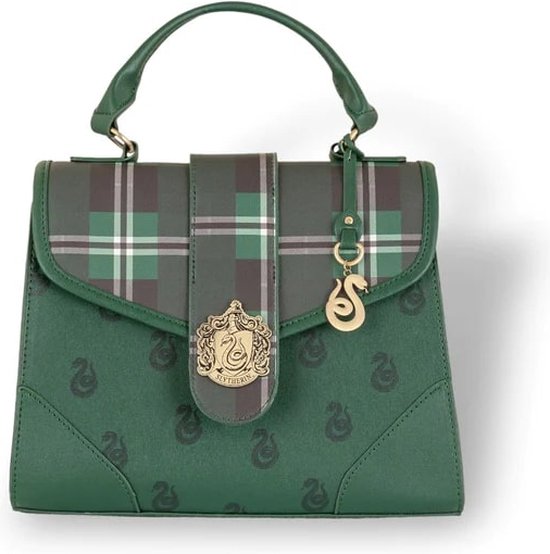 BIOWORLD Slytherin / Zwadderich Luxury Plaid Top Handbag met Charms - Harry Potter