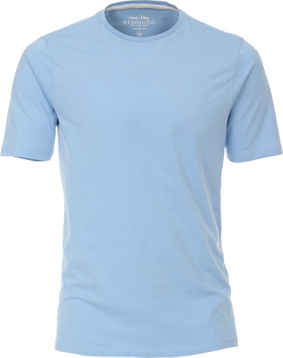 Redmond regular fit T-shirt - korte mouw O-hals - blauw - Maat: XXL