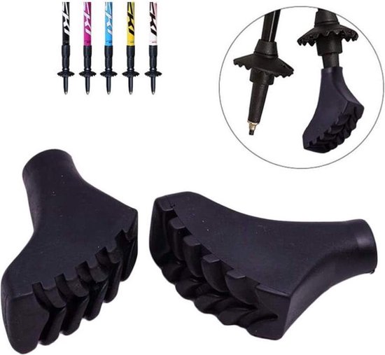 Jumada's - Nordic Walking Doppen | 1 Paar | Universeel | Wandelstok Doppen | Nordic Walking Voetjes | Reservedoppen | Nordic Walking Stick | Eindstop