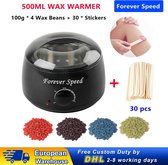 Svdm - Wax Apparaat - Ontharingsapparaat - Ontharing - Wax Verwarmer - Inclusief Wax Beans - Inclusief Spatels - 500ml - Zwart