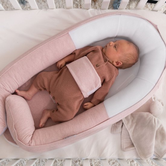 Doomoo Cocoon - Nid de Bébé - Katoen Bio - 74 x 46 cm - Pink Chiné