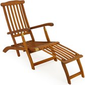 Chaise longue pliante en bois dur