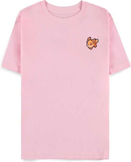 Pokémon Dames Tshirt Pixel Eevee Roze