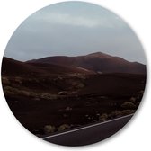 Rustende Reuzen - Lanzarote's Natuurlijke Monumenten - Eenvoud van de Elementen - Wandcirkel Dibond 30cm