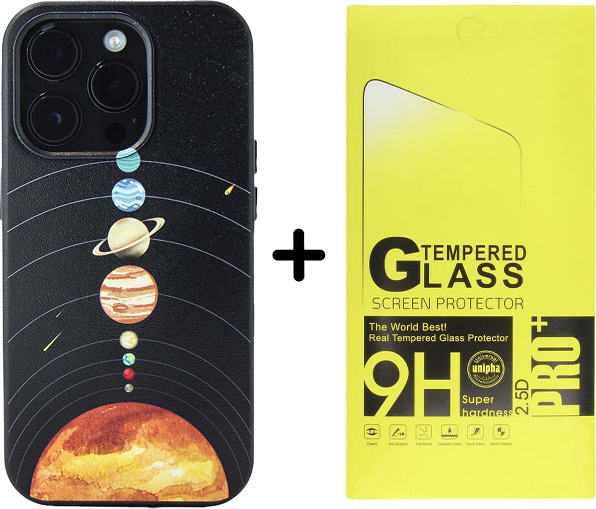iPhone 13 Pro hoesje - magsafe hoesje / Starcase Solar System - Sterren / iPhone hoesje met Magsafe | Met gratis screen protector t.w.v €9,99!