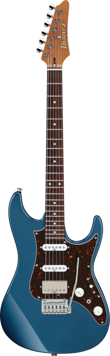 Ibanez AZ2204N Prestige Prussian Blue Metallic elektrische gitaar met koffer