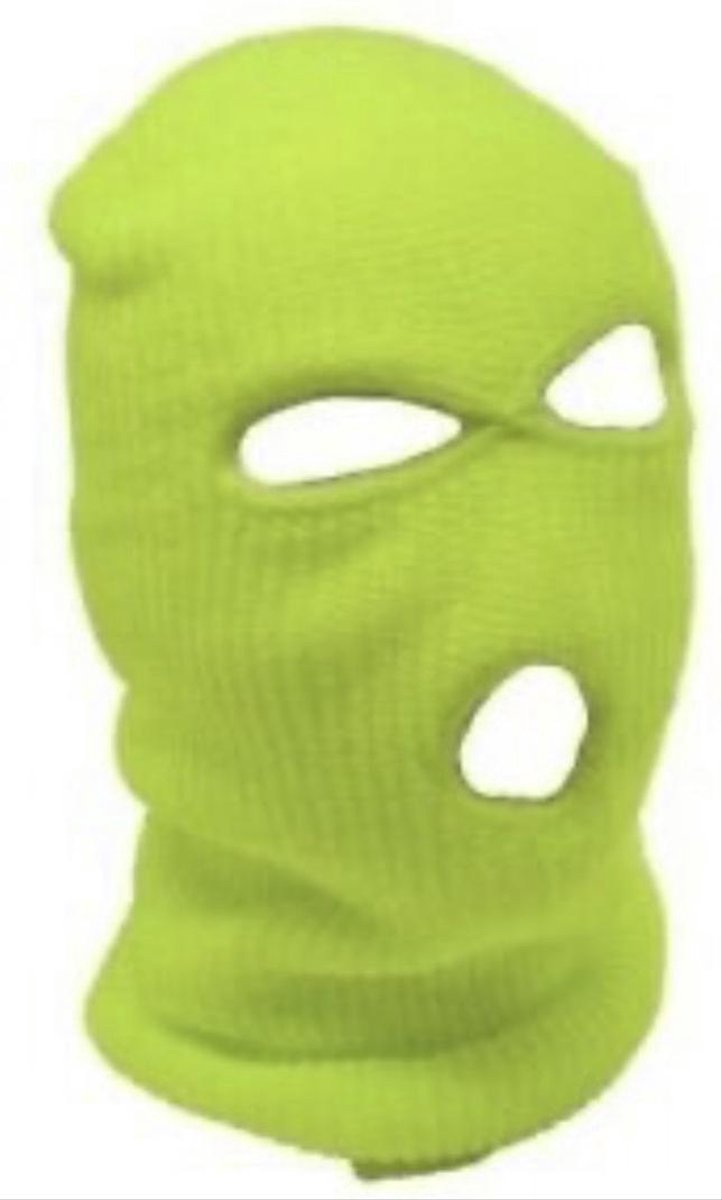 Finnacle - Warme, Neon Gele #Bivakmuts - 3 Gaten - Rekbaar - One Size - #Balaclava - Motor