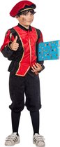 Wilbers & Wilbers - Pietenpakken - Vrolijk Pietje Rood Pietenpak Kind Kostuum - Rood - Maat 116 - Sinterklaas - Verkleedkleding