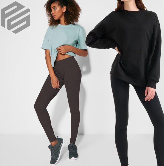 Black Legging Women's long leggings with elastic waistband and side seams. Anatomic design. Extra soft texture — afbeelding 2