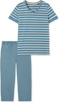 Schiesser Schlafanzug 3/4 kurzarm Dames Pyjamaset - bluegrey - Maat XL