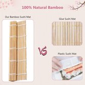 Sushi Matten 1pc, Natuurlijke Bamboe Sushi Roll Mat voor Maki Sushi, Sushi-liefhebber Making Kit