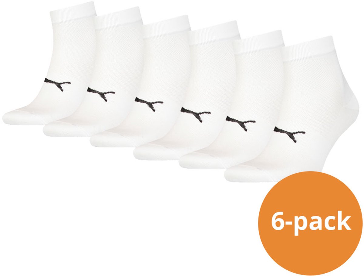 Puma Sport Quartersokken Light 6-pack -39/42 Wit