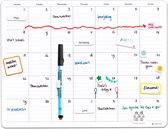 GreenStory - Maandplanner Medium - Sticky Whiteboard - Whiteboardfolie - met Sticky Pen