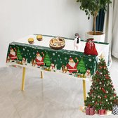 Merry Christmas-tafelkleden - Stijlvol Kersttafelkleed - Rechthoekige Tafeldecoratie voor Feestelijke Gelegenheden - Wegwerptafelkleden - Kerstboom - Kerstman - Sneeuwpop - 137 x 274 cm - Kerstfeest tafeldecoraties