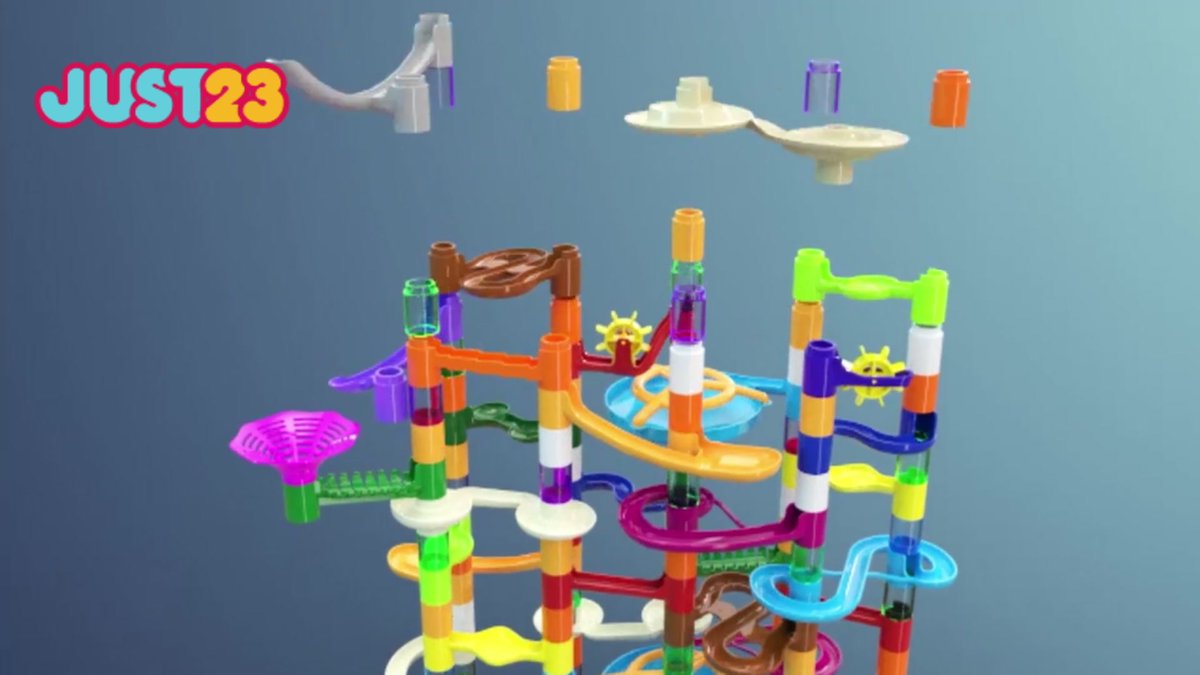 VTech Marble Rush Super Sky Tower Set XL300E Knikkerbaan - 143 Onderdelen - Incl. 10 Knikkers met Licht- en Geluidseffecten - Cadeau - Speelgoed Vanaf 4 Jaar