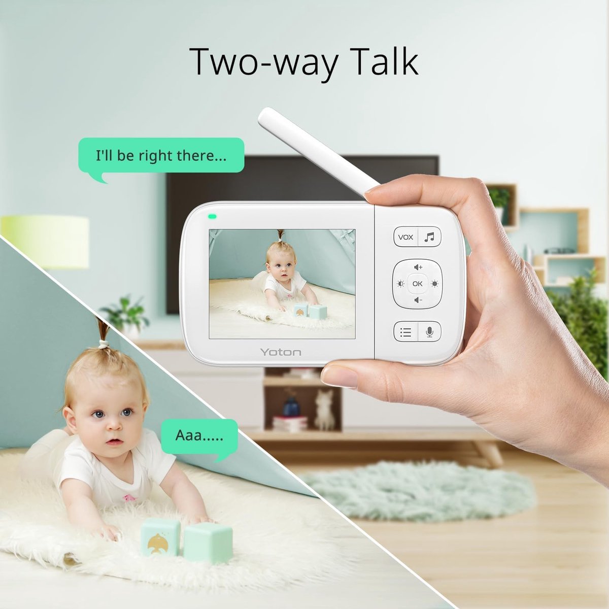 Sans Marque - Yoton Babyphone Vidéo Caméra avec Moniteur pour Bébé