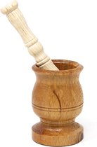 Havan groot - vijzel met stamper - hout Ø8cm