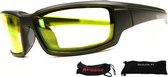 Redbike Motor Lunettes Noir - Verre Jaune | lunettes pour moto