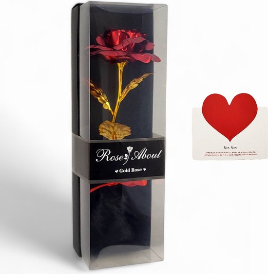 Roos in Luxe Verpakking – Eeuwige Roos – Valentijn Cadeau voor haar – Moederdag Cadeau – Vaderdag Geschenk - Cadeautje – Rose – Qwality