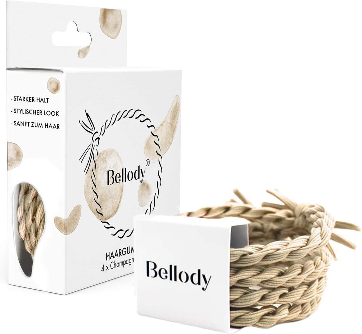 Bellody - Haargummie Elastiek - Beige