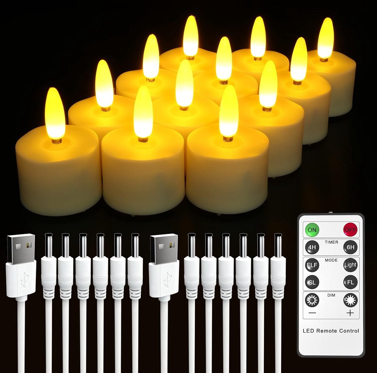 CANDLE IDEA 72 Pièces Bougies LED Sans Flamme Vacillante