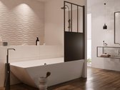 Shower & Design Mat zwart badscherm - 80 x 140 cm - URBANIK L 80 cm x H 140 cm x D 1.9 cm