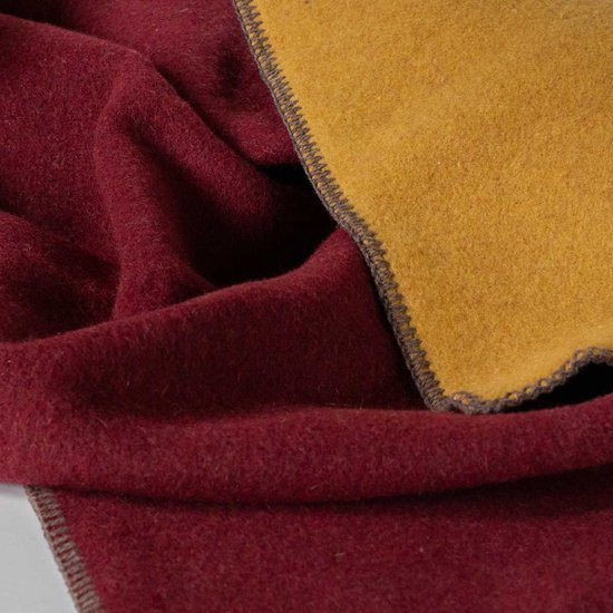 WOLLIES Amsterdam Plaid Deken - Amandel - Merino Wol - 200 x 150 cm