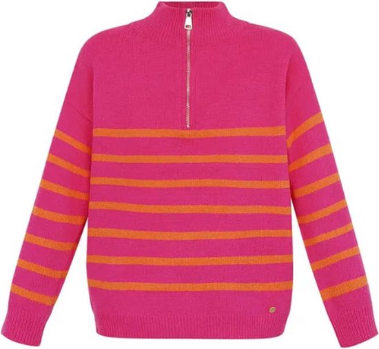 Roze Sweater met rits (S/M)